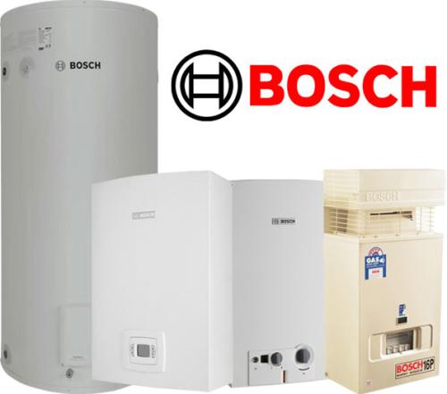 Bosch hot water system spread with logo