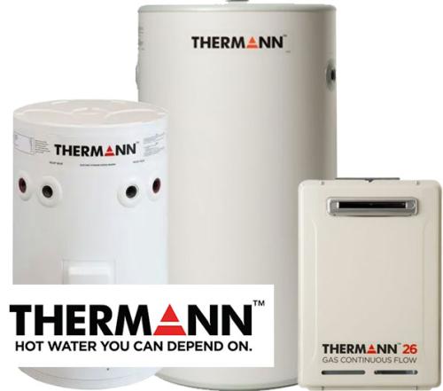 Thermann hot water systems with logo